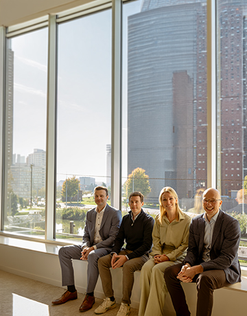 Vrolijke collega's in Leuven