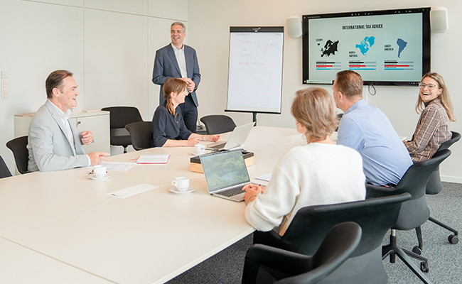 International Tax colleagues in a meeting