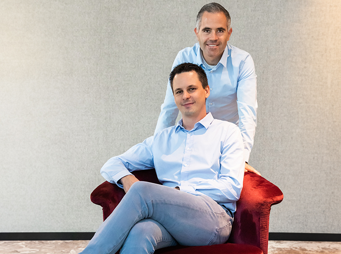 Bart Colmont (left) and Tim Bottelbergs (right), founders of aiGust.